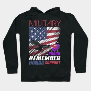 The Military USA Patriotic Proud Remember Honor Support Hoodie